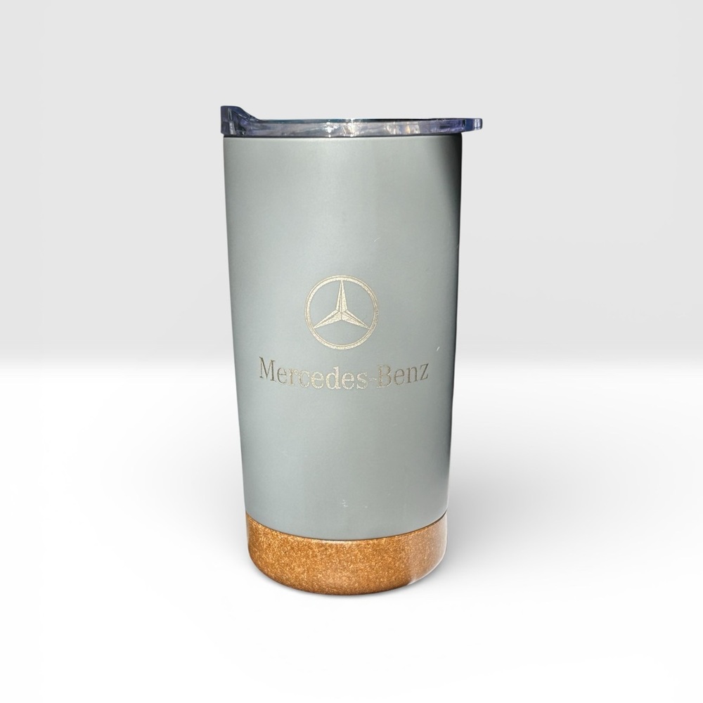 Mercedes Benz Gray Tumbler with Cork Base